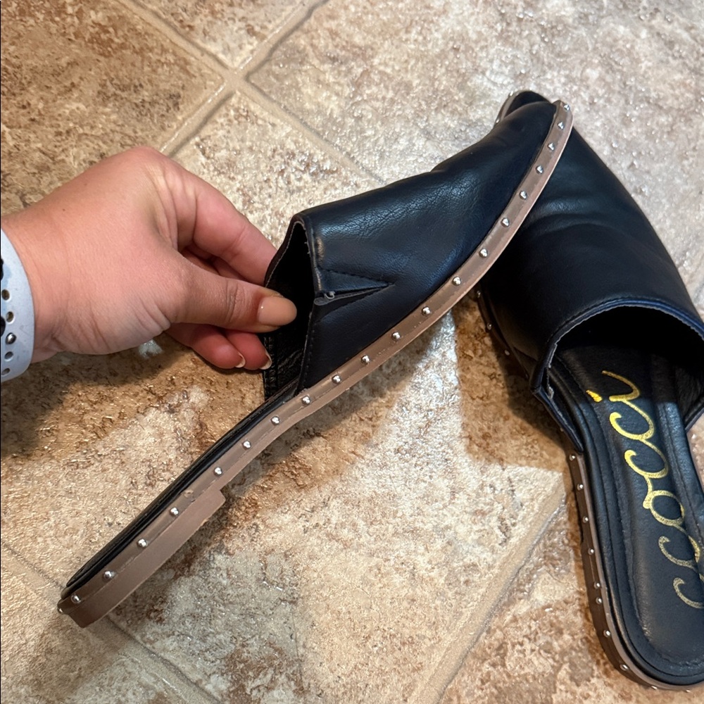 CCOCCI Black Women's Mules with Studded Details - Picture 2 of 3